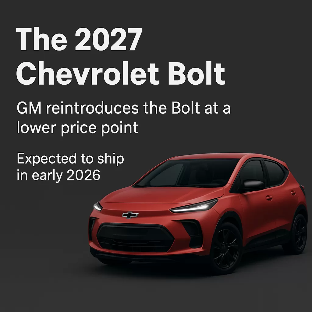 The 2027 Chevrolet Bolt: GM’s Affordable EV Comeback That Could Transform Leasing in 2026
